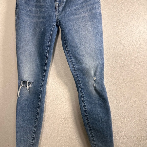 Lucky Brand Ankle Women's Blue Distressed Jeans 24 - Picture 4 of 5